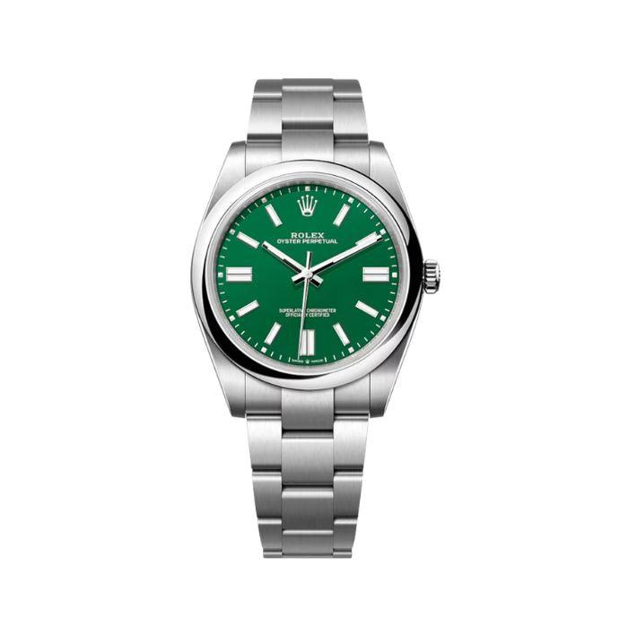 Rolex Oyster Perpetual 41 Green Dial 124300 - WRISTWURX