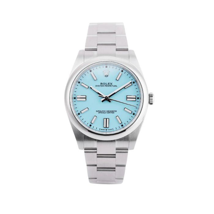 Rolex Oyster Perpetual Tiffany Blue 41 124300 - WRISTWURX